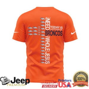 Denver Broncos Official NFL Faith Over Fear 3D Shirt