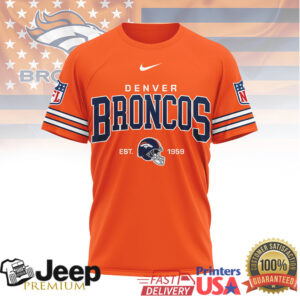 Denver Broncos Official NFL Heritage 3D Shirt