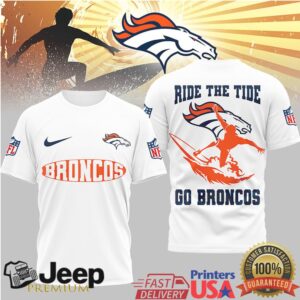 Denver Broncos Official NFL Ride The Tide 3D Shirt