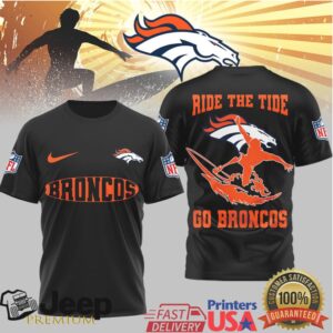Denver Broncos Official NFL Ride The Tide 3D Shirt