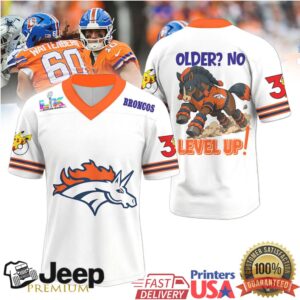 Denver Broncos Official Super Bowl x Pokemon 30th Anniversary V neck Baseball Jersey