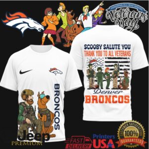 Denver Broncos Scooby Doo Military Appreciation Veteran’s Day T Shirt