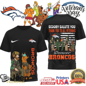 Denver Broncos Scooby Doo Military Appreciation Veteran’s Day T Shirt