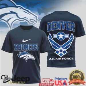 Denver Broncos Us Air Force Military Appreciation Navy Tshirt
