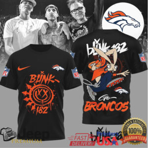 Denver BroncosOfficial NFL Blink 182 3D Shirt Denver BroncosOfficial NFL Blink 182 3D Shirt
