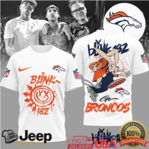 Denver BroncosOfficial NFL Blink 182 3D Shirt