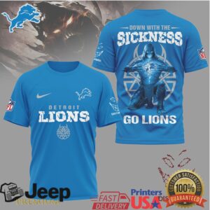 Detroit Lions Disturbed Down With The Sickness Tee
