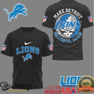 Detroit Lions Grateful Dead “Make Detroit Grateful Again” T Shirt Detroit Lions Grateful Dead “Make Detroit Grateful Again” T Shirt