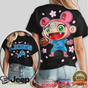 Detroit Lions Murakami Anime Kawaii Sakura Tshirt Detroit Lions Murakami Anime Kawaii Sakura Tshirt