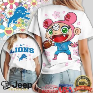 Detroit Lions Murakami Anime Kawaii Sakura Tshirt