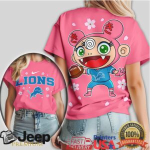 Detroit Lions Murakami Anime Kawaii Sakura Tshirt