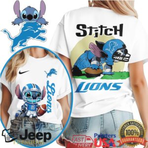 Detroit Lions NFL Stitch Charging 3D Shirt