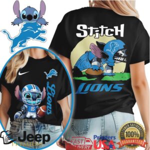 Detroit Lions NFL Stitch Charging 3D Shirt