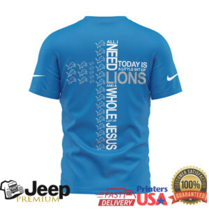 Detroit Lions Official NFL Faith Over Fear 3D Shirt