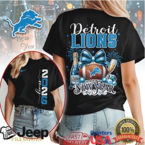 Detroit Lions Official NFL New Year New Game 3D Shirt