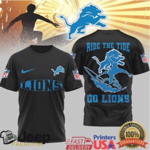 Detroit Lions Official NFL Ride The Tide 3D Shirt