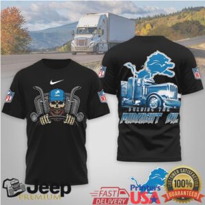 Detroit Lions Official NFL Truck Driver Burn The Midnight Oil 3D Shirt