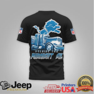 Detroit Lions Official NFL Truck Driver Burn The Midnight Oil 3D Shirt