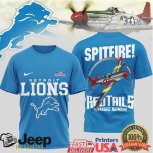 Detroit Lions Official NFL Tuskegee Airmen 3D Shirt Detroit Lions Official NFL Tuskegee Airmen 3D Shirt