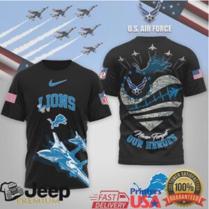 Detroit Lions Official NFL US Air Force 3D Shirt Detroit Lions Official NFL US Air Force 3D Shirt
