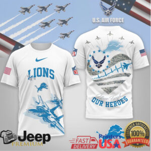 Detroit Lions Official NFL US Air Force 3D Shirt