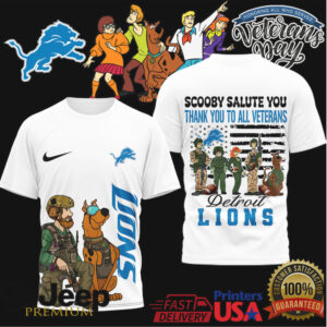 Detroit Lions Scooby Doo Military Appreciation Veterans Day NFL Shirt