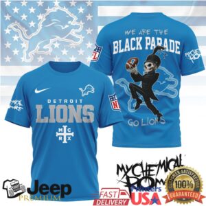 Detroit Lions Skeleton Parade Tshirt