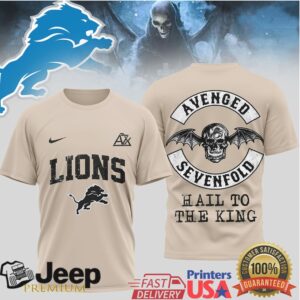 Detroit Lions x Avenged Sevenfold Hail To The King Mashup T Shirt