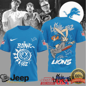 Detroit LionsOfficial NFL Blink 182 3D Shirt Detroit LionsOfficial NFL Blink 182 3D Shirt