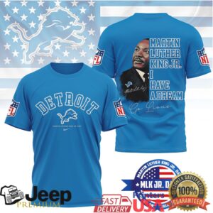 Detroit LionsOfficial NFL Martin Luther King JR. Day 3D Shirt