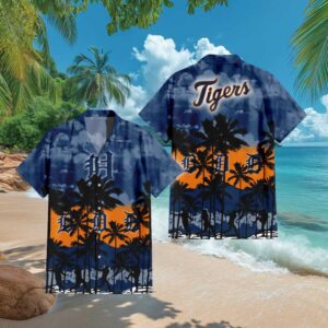 Detroit Tigers MLB Summer Beach Palm Tree Hawaiian Shirt Detroit Tigers MLB Summer Beach Palm Tree Hawaiian Shirt