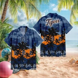Detroit Tigers MLB Summer Beach Palm Tree Hawaiian Shirt