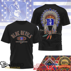 Duke Blue Devils Official NCAA Native American Heritage Month 3D Shirt