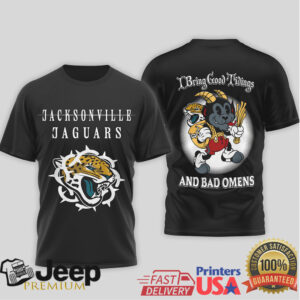 Jacksonville Jaguars Official NFL x Bad Omens 3D Shirt