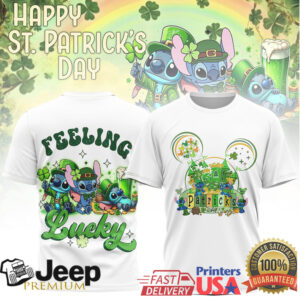 Feeling Lucky Stitch St. Patrick’s Day Disney Inspired Green T Shirt Feeling Lucky Stitch St. Patrick’s Day Disney Inspired Green T Shirt