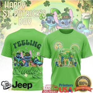 Feeling Lucky Stitch St. Patrick’s Day Disney Inspired Green T Shirt