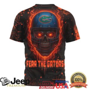 Florida Gators Official NCAA Skeleton Halloween 3D Shirt