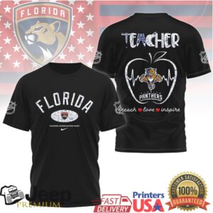 Florida Panthers Teacher Appreciation Night T Shirt Teach Love Inspire NHL Gift