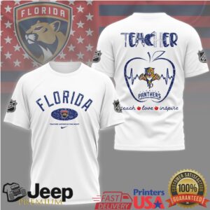 Florida Panthers Teacher Appreciation Night T Shirt Teach Love Inspire NHL Gift