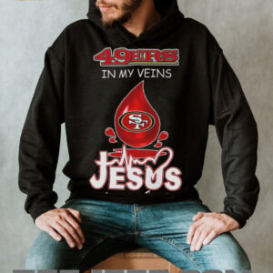 Game Day San Francisco 49ers In My Veins Jesus In My Heart Top T Shirt