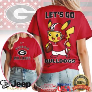 Georgia Bulldogs Official NCAA Pokemon Fan 3D Shirt Georgia Bulldogs Official NCAA Pokemon Fan 3D Shirt