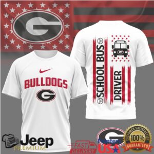 Georgia Bulldogs Official NCAA School Bus Driver 3D Shirt Georgia Bulldogs Official NCAA School Bus Driver 3D Shirt