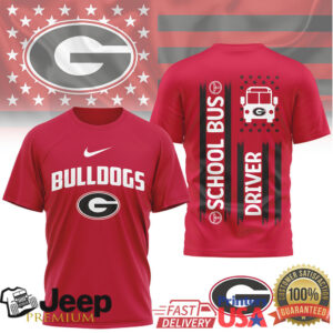 Georgia Bulldogs Official NCAA School Bus Driver 3D Shirt