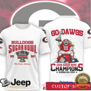 Georgia Bulldogs Sugar Bowl Champions 2026 Go Dawgs Custom Tee Georgia Bulldogs Sugar Bowl Champions 2026 Go Dawgs Custom Tee