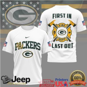 Green Bay Packers Fire Dept First In Last Out Tshirt
