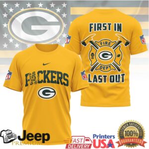 Green Bay Packers Fire Dept First In Last Out Tshirt