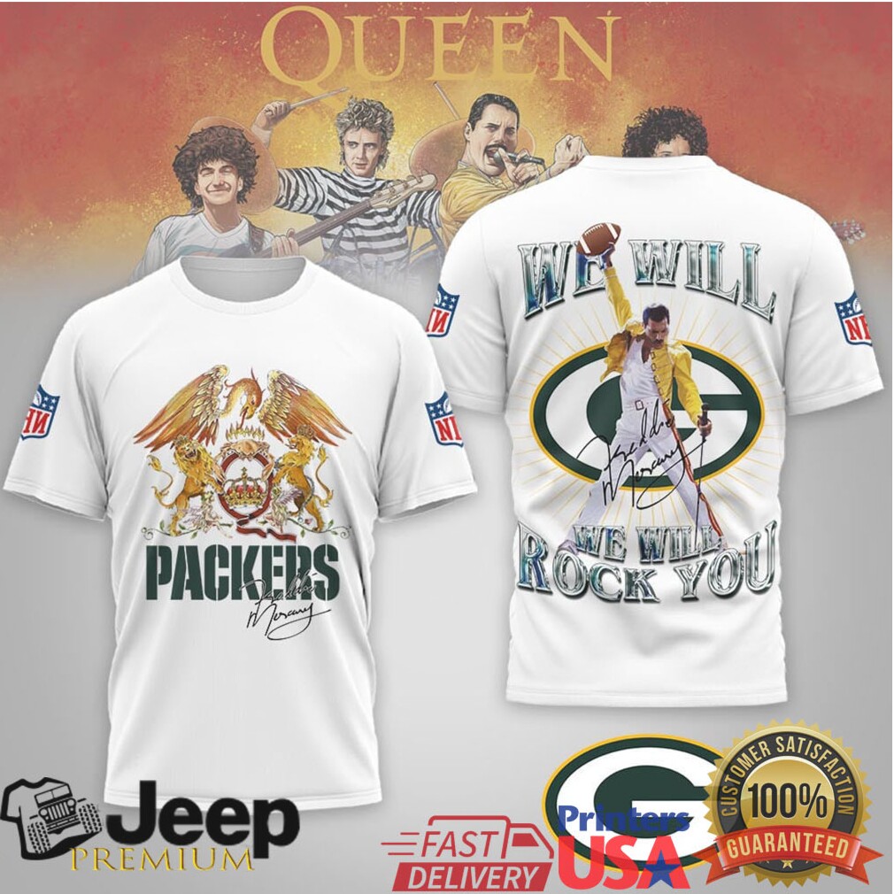 Green Bay Packers Freddie Mercury Queen “We Will Rock You” NFL Tee Green Bay Packers Freddie Mercury Queen “We Will Rock You” NFL Tee