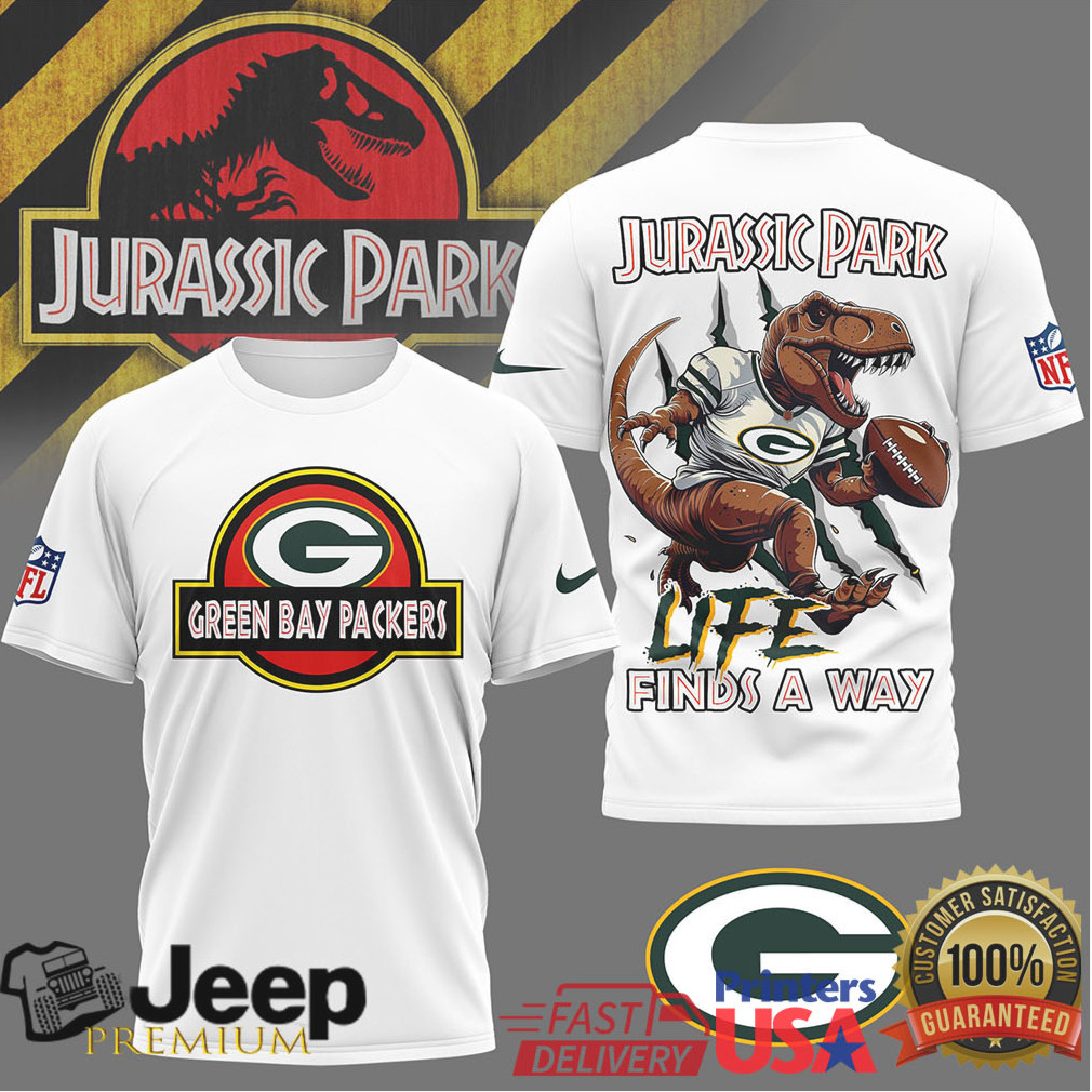 Green Bay Packers Jurassic Park T Shirt T Rex Football Fan Apparel Green Bay Packers Jurassic Park T Shirt T Rex Football Fan Apparel