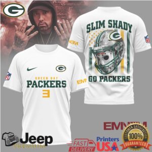 Green Bay Packers Official NFL Eminem Fan 3D Shirt
