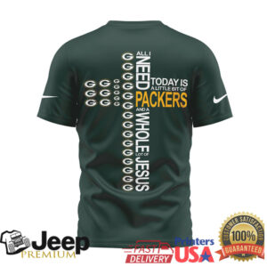 Green Bay Packers Official NFL Faith Over Fear 3D Shirt